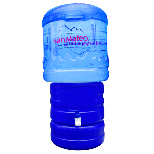 Dispensador de agua azul+ Bidón de agua mineral San Mateo 21 litros –  Distribuidor de bidones de agua, gaseosas, cervezas, licores en Lima Norte